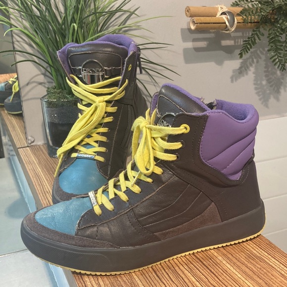 Dkny Shoes - DKNY Vintage women’s high-top sneakers leather and suede Size 7.5